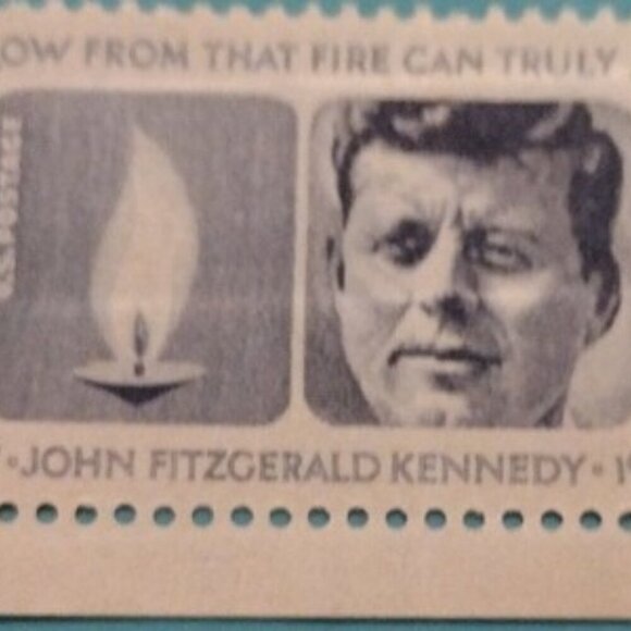 US Post office Other - Vintage JFK Memorial Stamp – Classic Portrait & Eternal Flame, Rare Collectible!